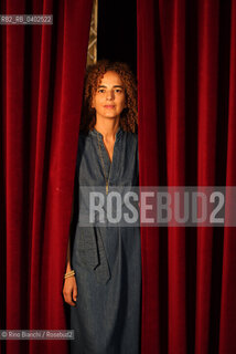 Turin September 22, 2026..Leila Slimani, a French journalist and writer of Moroccan origin, photographed in Turin at the Circolo dei Lettori/Leila Slimani, giornalista e scrittrice francese di origine marocchina, fotografata a Torino negli ambienti del Circolo dei lettori. ©Rino Bianchi/Rosebud2