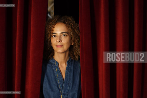 Turin September 22, 2026..Leila Slimani, a French journalist and writer of Moroccan origin, photographed in Turin at the Circolo dei Lettori/Leila Slimani, giornalista e scrittrice francese di origine marocchina, fotografata a Torino negli ambienti del Circolo dei lettori. ©Rino Bianchi/Rosebud2