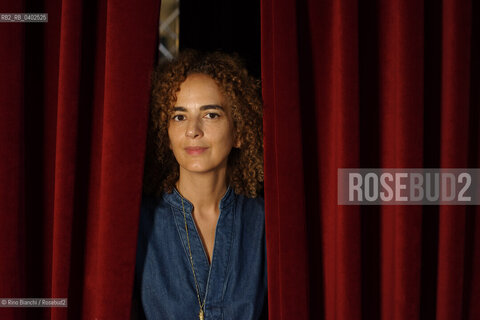 Turin September 22, 2026..Leila Slimani, a French journalist and writer of Moroccan origin, photographed in Turin at the Circolo dei Lettori/Leila Slimani, giornalista e scrittrice francese di origine marocchina, fotografata a Torino negli ambienti del Circolo dei lettori. ©Rino Bianchi/Rosebud2