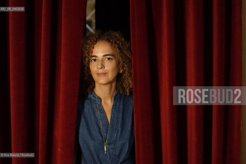 Turin September 22, 2026..Leila Slimani, a French journalist and writer of Moroccan origin, photographed in Turin at the Circolo dei Lettori/Leila Slimani, giornalista e scrittrice francese di origine marocchina, fotografata a Torino negli ambienti del Circolo dei lettori. ©Rino Bianchi/Rosebud2