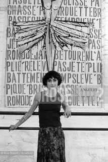 Biella September 12, 2026..Eleni Molos—actress, voice actor, author of essays and educational texts, and writer—photographed in Biella at the former De Agostini factory complex during the Fuoriluogo Festival/Eleni Molos, attrice, doppiatrice, autrice disaggi e testi per la scuola, scrittrice, fotografata a Biella negli spazi dellEx Opicicio De Agostini durante il Festival Fuoriluogo. ©Rino Bianchi/Rosebud2