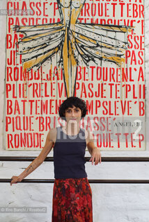 Biella September 12, 2026..Eleni Molos—actress, voice actor, author of essays and educational texts, and writer—photographed in Biella at the former De Agostini factory complex during the Fuoriluogo Festival/Eleni Molos, attrice, doppiatrice, autrice disaggi e testi per la scuola, scrittrice, fotografata a Biella negli spazi dellEx Opicicio De Agostini durante il Festival Fuoriluogo. ©Rino Bianchi/Rosebud2