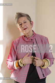 Biella September 26, 2026..Maria Luisa Frisa, a fashion theorist and curator, is a full professor at Iuav University of Venice, where she founded the Fashion Design and Multimedia Arts degree program and teaches Fashion Curatorial Practices. She directs the academic journal *Dune*, published by Flash Art. She served as curator of the Gucci Garden Gallery; she is pictured here in Biella, within the setting of Palazzo Gromo Losa during the Contemporanea Festival/Maria Luisa Frisa, teorica della moda e curatrice, è professoressa ordinaria all’Università Iuav di Venezia, dove ha fondato il corso di laurea in Design della moda e Arti multimediali e dove insegna Pratiche curatoriali nella moda. Dirige la rivista accademica «Dune» edita da Flash Art. È stata curatrice della Galleria del Gucci Garden, fotografata a Biella negli ambienti di Palazzo Gromo Losa durante il Festival Contemporanea. ©Rino Bianchi/Rosebud2
