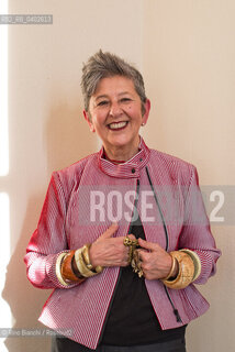 Biella September 26, 2026..Maria Luisa Frisa, a fashion theorist and curator, is a full professor at Iuav University of Venice, where she founded the Fashion Design and Multimedia Arts degree program and teaches Fashion Curatorial Practices. She directs the academic journal *Dune*, published by Flash Art. She served as curator of the Gucci Garden Gallery; she is pictured here in Biella, within the setting of Palazzo Gromo Losa during the Contemporanea Festival/Maria Luisa Frisa, teorica della moda e curatrice, è professoressa ordinaria all’Università Iuav di Venezia, dove ha fondato il corso di laurea in Design della moda e Arti multimediali e dove insegna Pratiche curatoriali nella moda. Dirige la rivista accademica «Dune» edita da Flash Art. È stata curatrice della Galleria del Gucci Garden, fotografata a Biella negli ambienti di Palazzo Gromo Losa durante il Festival Contemporanea. ©Rino Bianchi/Rosebud2