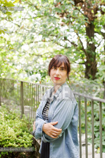 Biella Sepember 26, 2026..Olga Campofreda, a writer and essayist, works as a researcher in Italian and Cultural Studies in London and coaches fencing for the English national Under-20 team; she is pictured here in Biella, in the park of Palazzo Gromo Losa, during the Contemporanea Festival/Olga Campofreda scrittrice e saggista,  lavora come ricercatrice in Italian e Cultural studies a Londra ed insegna scherma per la nazionale inglese Under 20, fotografata a Biella nel parco di Palazzo Gromo Losa durante il Festival Contemporanea. ©Rino Bianchi/Rosebud2