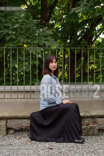 Biella Sepember 26, 2026..Olga Campofreda, a writer and essayist, works as a researcher in Italian and Cultural Studies in London and coaches fencing for the English national Under-20 team; she is pictured here in Biella, in the park of Palazzo Gromo Losa, during the Contemporanea Festival/Olga Campofreda scrittrice e saggista,  lavora come ricercatrice in Italian e Cultural studies a Londra ed insegna scherma per la nazionale inglese Under 20, fotografata a Biella nel parco di Palazzo Gromo Losa durante il Festival Contemporanea. ©Rino Bianchi/Rosebud2