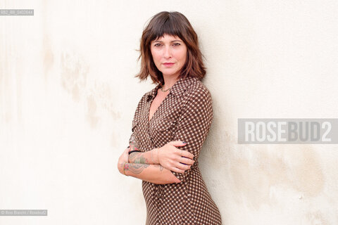 Biella September 12, 2026..Anna Voltaggio—a writer and press officer in the cultural sector who made her literary debut in 2023—pictured in Biella at the former De Agostini factory during the Fuoriluogo Festival/Anna Voltaggio scrittrice, ufficio stampa del settore culturale, ha esordito in letteratura nel 2023, fotografata a Biella allex Opificio De Agostini durante il Festival Fuoriluogo. ©Rino Bianchi/Rosebud2