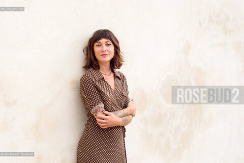 Biella September 12, 2026..Anna Voltaggio—a writer and press officer in the cultural sector who made her literary debut in 2023—pictured in Biella at the former De Agostini factory during the Fuoriluogo Festival/Anna Voltaggio scrittrice, ufficio stampa del settore culturale, ha esordito in letteratura nel 2023, fotografata a Biella allex Opificio De Agostini durante il Festival Fuoriluogo. ©Rino Bianchi/Rosebud2