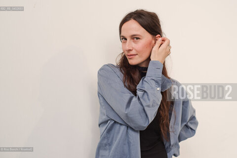 Biella September 24, 2026..Giulia Della Cioppa, a writer and author of short stories—some of which have appeared in the magazine *Il primo amore*—photographed in Biella during the Contemporanea Festival/Giulia Della Cioppa, scrittrice, autrice di racconti, alcuni dei quali sono apparsi sulla rivista Il primo amore, fotografata a Biella durante il Festival Contemporanea. ©Rino Bianchi/Rosebud2