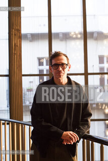 Turin October 10, 2026..Nicola Lagioia—Italian writer, radio host, and director of the Turin International Book Fair from 2017 to 2023—photographed in the foyer of the Teatro Regio in Turin during the Portici di Carta event/Nicola Lagioia scrittore, conduttore radiofonico italiano, direttore del Salone internazionale del libro di Torino dal 2017 al 2023, fotografato a Torino nel Foyer del Regio durante Portici di Carta. ©Rino Bianchi/Rosebud2