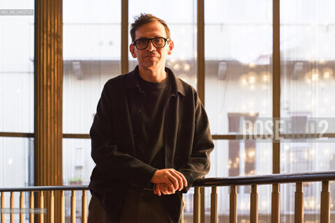 Turin October 10, 2026..Nicola Lagioia—Italian writer, radio host, and director of the Turin International Book Fair from 2017 to 2023—photographed in the foyer of the Teatro Regio in Turin during the Portici di Carta event/Nicola Lagioia scrittore, conduttore radiofonico italiano, direttore del Salone internazionale del libro di Torino dal 2017 al 2023, fotografato a Torino nel Foyer del Regio durante Portici di Carta. ©Rino Bianchi/Rosebud2
