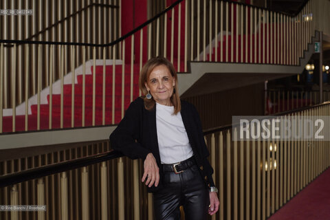 Turin October 10, 2026..Milena Palminteri, originally from Palermo, lives in Salerno—where she spent her career working as a curator in notarial archives—and is pictured here in Turin at the Teatro Regio/Milena Palminteri palermitana di origine, vive a Salerno dove ha lavorato per tutta la vita come conservatore negli archivi notarili, fotografata a Torino negli spazi del Teatro Regio. ©Rino Bianchi/Rosebud2