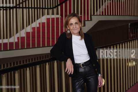 Turin October 10, 2026..Milena Palminteri, originally from Palermo, lives in Salerno—where she spent her career working as a curator in notarial archives—and is pictured here in Turin at the Teatro Regio/Milena Palminteri palermitana di origine, vive a Salerno dove ha lavorato per tutta la vita come conservatore negli archivi notarili, fotografata a Torino negli spazi del Teatro Regio. ©Rino Bianchi/Rosebud2