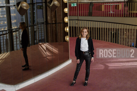 Turin October 10, 2026..Milena Palminteri, originally from Palermo, lives in Salerno—where she spent her career working as a curator in notarial archives—and is pictured here in Turin at the Teatro Regio/Milena Palminteri palermitana di origine, vive a Salerno dove ha lavorato per tutta la vita come conservatore negli archivi notarili, fotografata a Torino negli spazi del Teatro Regio. ©Rino Bianchi/Rosebud2