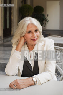 Turin October 10, 2026..Anna Pavignano—writer, screenwriter, and author of novels, short stories, and works for children and young adults—was the life and professional partner of Massimo Troisi, co-writing all the films of the Neapolitan actor and director. An Academy Award nominee, she is pictured here in Turin at the Gallerie d’Italia during the *Portici di Carta* event/Anna Pavignano, scrittrice, sceneggiatrice, autrice di romanzi, racconti e testi per bambini e ragazzi, compagna di vita e di lavoro di Massimo Troisi sceneggiando tutti i film dell’attore e regista napoletano, candidata al Premio Oscar, fotografata a Torino negli spazi delle Gallerie dItalia durante Portici di Carta. ©Rino Bianchi/Rosebud2