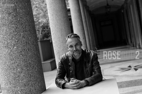 Turin October 11, 2026..Marco Amerighi—writer, translator, and editor—photographed in Turin at the Gallerie d’Italia/Marco Amerighi, scrittore, traduttore, curatore editoriale, fotografato a Torino negli spazi delle Galleri dItalia. ©Rino Bianchi/Rosebud2