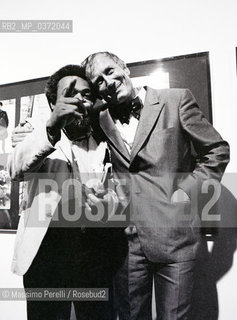 Evgheny Evtushenko con Le Roy Jones, scrittori, ritratto 1981, Roma, Italia / Evgheny Evtushenko with Le Roy Jones, writers, potrait 1981, Rome, Italy. ©Massimo Perelli/Rosebud2