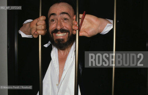 Luciano Pavarotti, cantante, lirica, ritratto 1990, Roma, Italia / Luciano Pavarotti, singer, lirica, potrait 1990, Rome, Italy. ©Massimo Perelli/Rosebud2