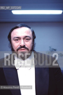 Luciano Pavarotti, cantante, lirica, ritratto 1990, Roma, Italia / Luciano Pavarotti, singer, lirica, potrait 1990, Rome, Italy. ©Massimo Perelli/Rosebud2