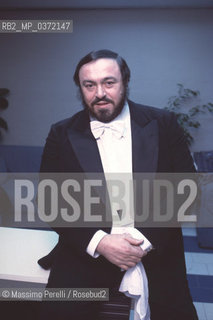 Luciano Pavarotti, cantante, lirica, ritratto 1990, Roma, Italia / Luciano Pavarotti, singer, lirica, potrait 1990, Rome, Italy. ©Massimo Perelli/Rosebud2