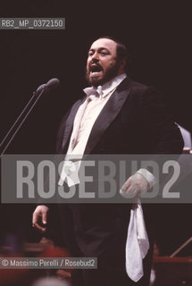 Luciano Pavarotti, cantante, lirica, ritratto 1990, Roma, Italia / Luciano Pavarotti, singer, lirica, potrait 1990, Rome, Italy. ©Massimo Perelli/Rosebud2