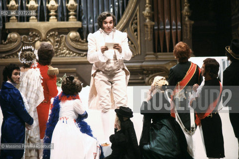 Opera:il viaggio a Reims, Rossini Opera Festival, Ruggero Raimondi, cantanti, lirica, ritratto 1984, Pesaro, Italia / Opera:Il viaggio a Reims,Rossini Opera Festival, Ruggero Raimondi, singers, lirica, potrait 1984, Pesaro, Italy. ©Massimo Perelli/Rosebud2