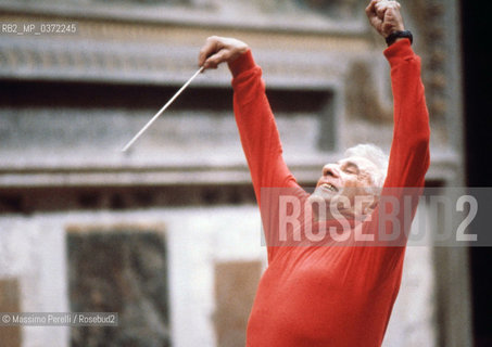 Leonard Bernstein, direttore, musica classica, ritratto 1985, Roma, Italia / Leonard Bernstein, director, classic music, potrait 1985, Rome, Italy. ©Massimo Perelli/Rosebud2