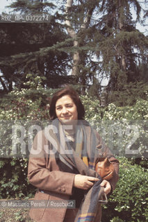 Christa Wolf, scrittrice tedesca, ritratto 1988, Roma, Italia / Christa Wolf, german writer, potrait 1988, Rome, Italy. ©Massimo Perelli/Rosebud2