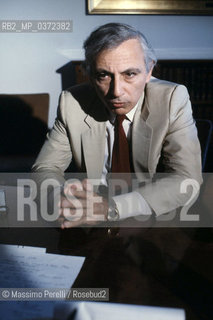 Robert Gallo, scienziato su aids. ritratto 1989, Roma, Italia / Robert Gallo, scientist on aids, potrait 1989, Roma, Italia. ©Massimo Perelli/Rosebud2