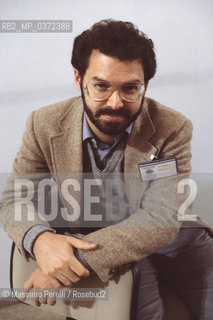 W.M.Arkin, scienziato Usa, ritratto 1985, Italia / W.M.Arkin, Usa scientist, potrait 1985, Italy. ©Massimo Perelli/Rosebud2