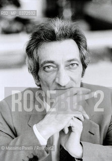 Edoardo Sanguineti, scrittore, ritratto 1983, Roma, Italia / Edoardo Sanguineti, writer, potrait 1983, Rome, Italy. ©Massimo Perelli/Rosebud2