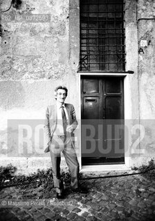 Edoardo Sanguineti, scrittore, ritratto 1983, Roma, Italia / Edoardo Sanguineti, writer, potrait 1983, Rome, Italy. ©Massimo Perelli/Rosebud2