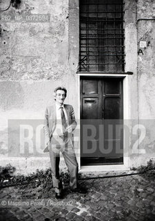 Edoardo Sanguineti, scrittore, ritratto 1983, Roma, Italia / Edoardo Sanguineti, writer, potrait 1983, Rome, Italy. ©Massimo Perelli/Rosebud2