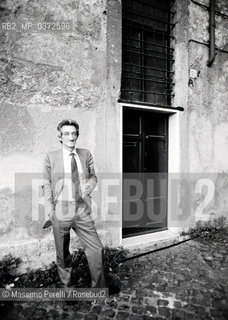 Edoardo Sanguineti, scrittore, ritratto 1983, Roma, Italia / Edoardo Sanguineti, writer, potrait 1983, Rome, Italy. ©Massimo Perelli/Rosebud2