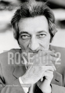 Edoardo Sanguineti, scrittore, ritratto 1983, Roma, Italia / Edoardo Sanguineti, writer, potrait 1983, Rome, Italy. ©Massimo Perelli/Rosebud2