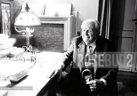 Ludovico Geymonat, scrittore, ritratto 1983, Roma, Italia / Ludovico Geymonat, writer, potrait 1983, Rome, Italy. ©Massimo Perelli/Rosebud2