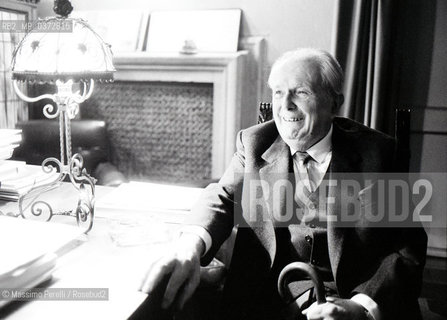 Ludovico Geymonat, scrittore, ritratto 1983, Roma, Italia / Ludovico Geymonat, writer, potrait 1983, Rome, Italy. ©Massimo Perelli/Rosebud2