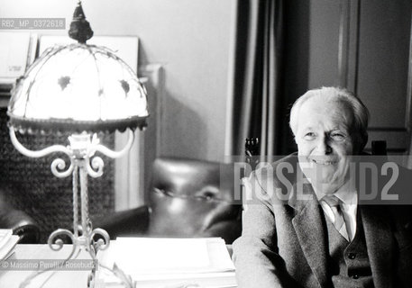 Ludovico Geymonat, scrittore, ritratto 1983, Roma, Italia / Ludovico Geymonat, writer, potrait 1983, Rome, Italy. ©Massimo Perelli/Rosebud2