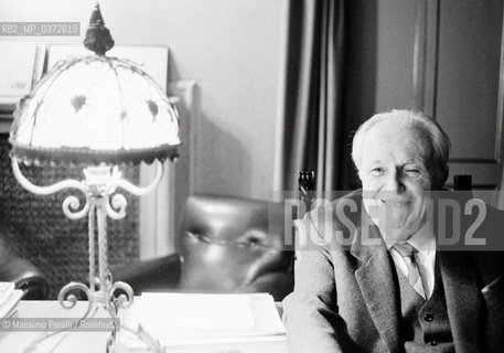 Ludovico Geymonat, scrittore, ritratto 1983, Roma, Italia / Ludovico Geymonat, writer, potrait 1983, Rome, Italy. ©Massimo Perelli/Rosebud2