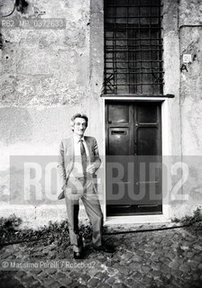 Edoardo Sanguineti, scrittore, ritratto 1983, Roma, Italia / Edoardo Sanguineti, writer, potrait 1983, Rome, Italy. ©Massimo Perelli/Rosebud2