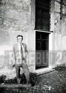 Edoardo Sanguineti, scrittore, ritratto 1983, Roma, Italia / Edoardo Sanguineti, writer, potrait 1983, Rome, Italy. ©Massimo Perelli/Rosebud2