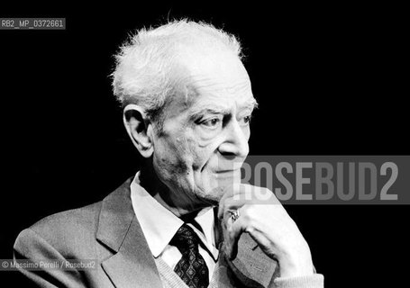 Giorgio Caproni, scrittore, ritratto 1983, Roma, Italia / Giorgio Caproni, writer, potrait 1983, Rome, Italy. ©Massimo Perelli/Rosebud2