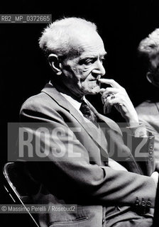 Giorgio Caproni, scrittore, ritratto 1983, Roma, Italia / Giorgio Caproni, writer, potrait 1983, Rome, Italy. ©Massimo Perelli/Rosebud2