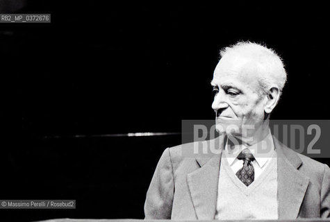 Giorgio Caproni, scrittore, ritratto 1983, Roma, Italia / Giorgio Caproni, writer, potrait 1983, Rome, Italy. ©Massimo Perelli/Rosebud2