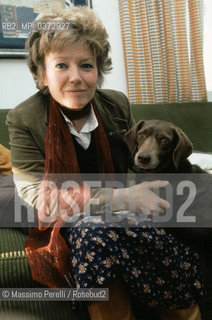 Dacia Maraini nella sua casa, scrittrice, ritratto1983, Roma, Italia / Dacia Maraini in your house, writer, potrait 1983, Rome, Italy. ©Massimo Perelli/Rosebud2