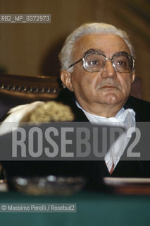 Antonio Ruberti, rettore Universita La Sapienza, ritratto 1985, Roma, Italia / Antonio Ruberti, president La Sapienza University, potrait 1985, Roma,Italy. ©Massimo Perelli/Rosebud2