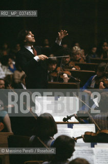 Claudio Abbado, direttore, musica classica, ritratto 1982, Roma, Italia / Claudio Abbado, director, classic music, potrait 1982, Roma, Italy. ©Massimo Perelli/Rosebud2