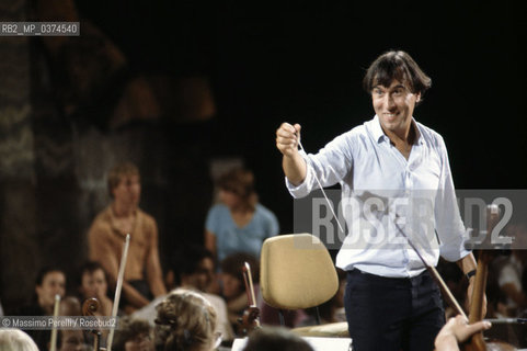 Claudio Abbado, direttore, musica classica, ritratto 1982, Roma, Italia / Claudio Abbado, director, classic music, potrait 1982, Rome, Italy. ©Massimo Perelli/Rosebud2