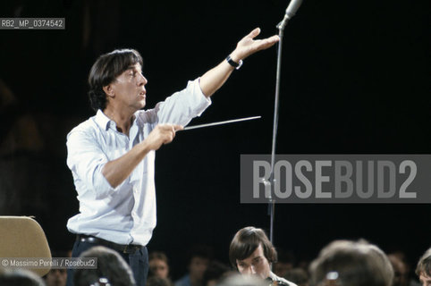 Claudio Abbado, direttore, musica classica, ritratto 1982, Roma, Italia / Claudio Abbado, director, classic music, potrait 1982, Rome, Italy. ©Massimo Perelli/Rosebud2