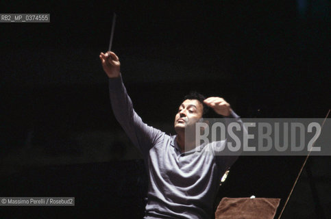 Zubin Mehta, direttore, musica classica, ritratto 1983, Roma, Italia / Zubin Mehta, director, classic music, potrait 1983, Rome, Italy. ©Massimo Perelli/Rosebud2